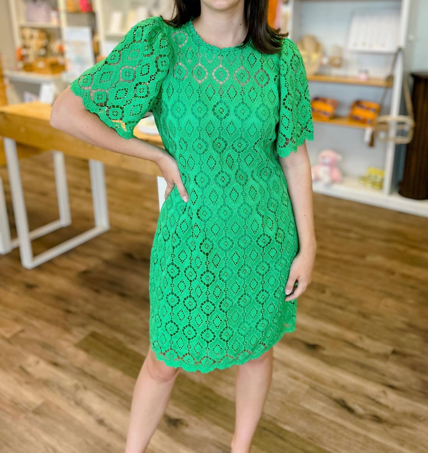 Lace Dress In Green