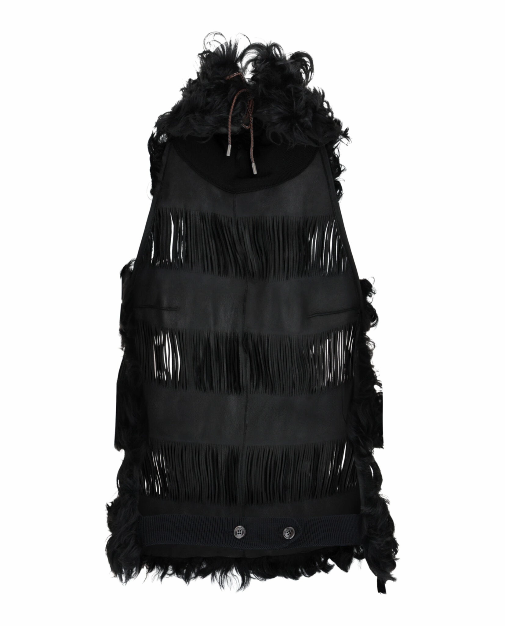 Lamb Fur Backless Top
