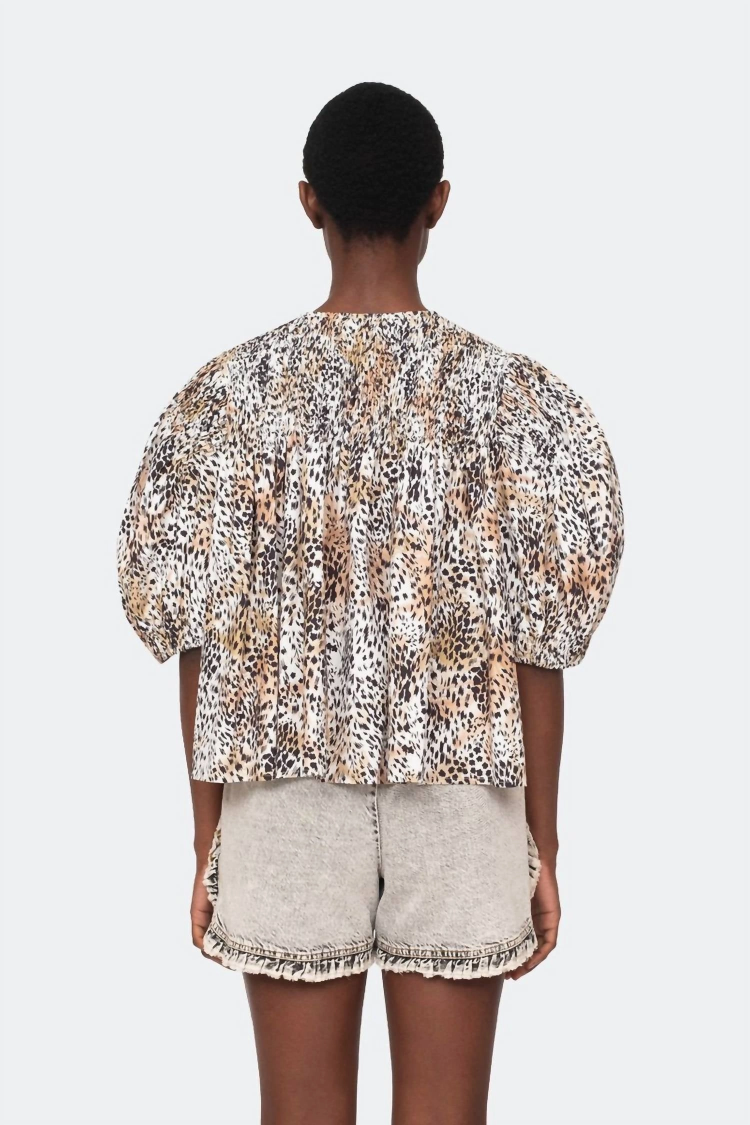 Lana Smocked Puff Sleeve Top In Multi