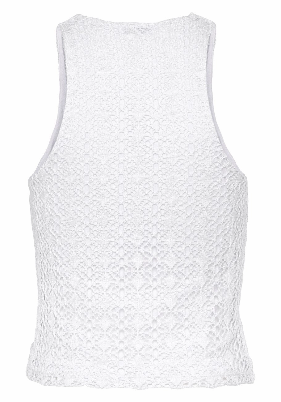 LASCANA Women's Lace V-Neck Top
