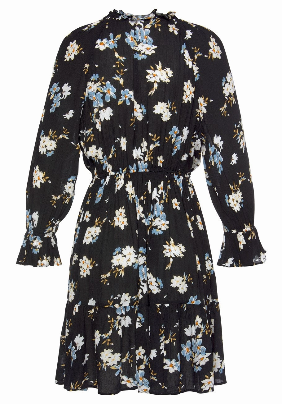 LASCANA Women's Ruffle 3/4 Sleeve Dress