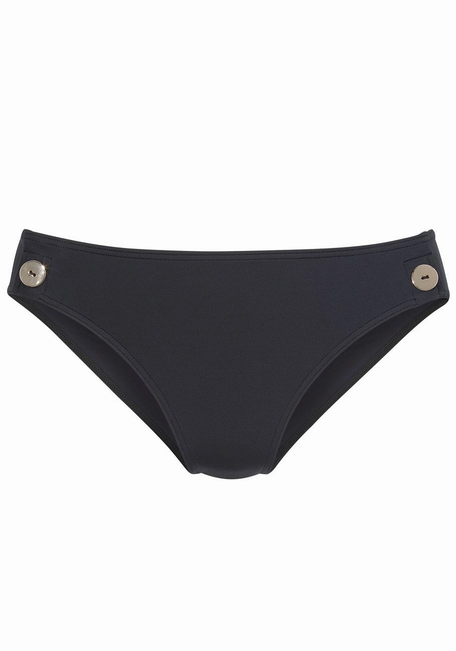 LASCANA Women's Side Button Classic Bikini Bottom