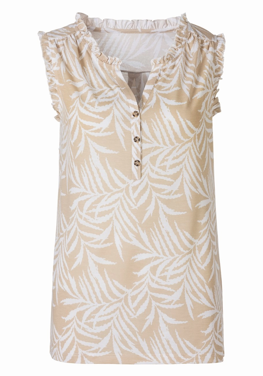 LASCANA Women's Tropical Print Top