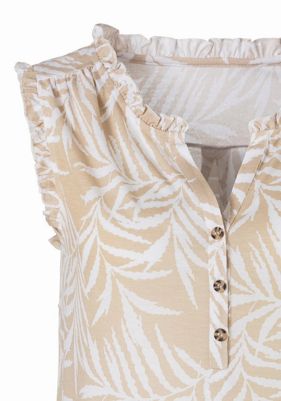 LASCANA Women's Tropical Print Top