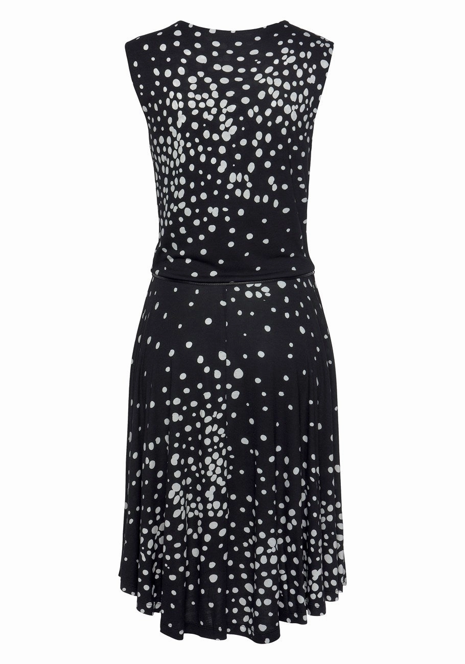 LASCANA Women's Wrap Look Printed Dress