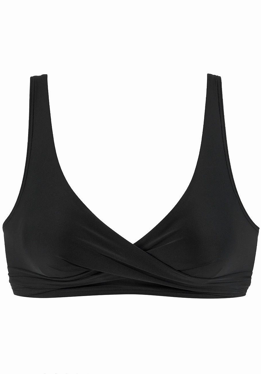 LASCANA Women's Wrap-Look Triangle Bikini Top