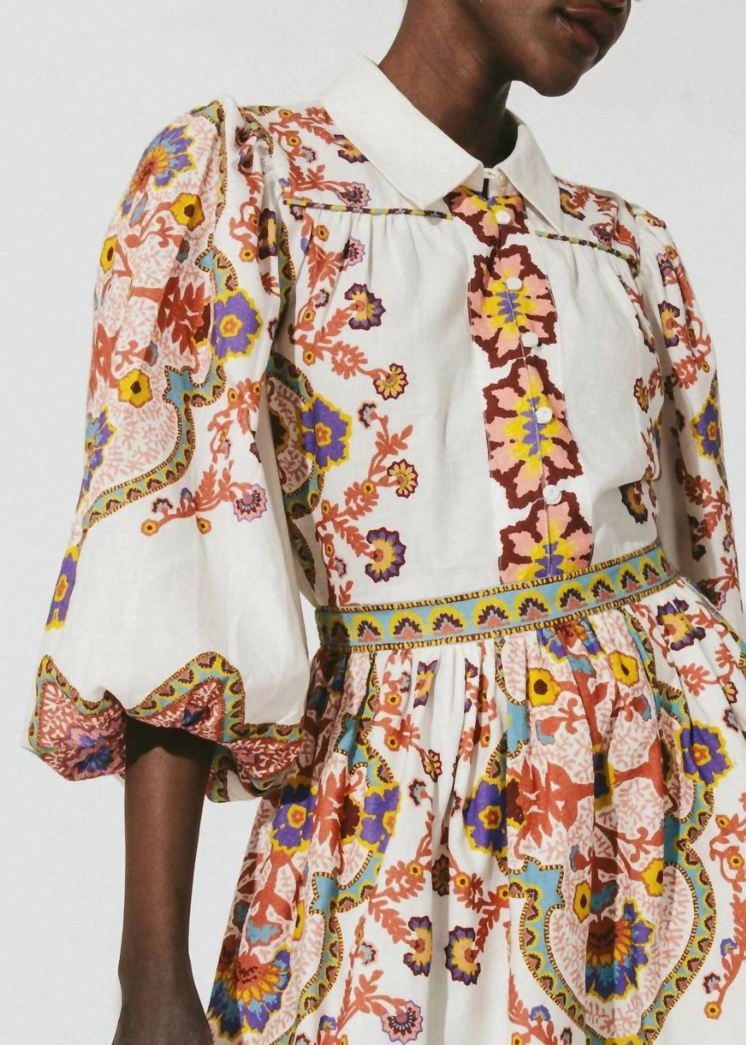 Leigh Mini Dress In Lagos Print