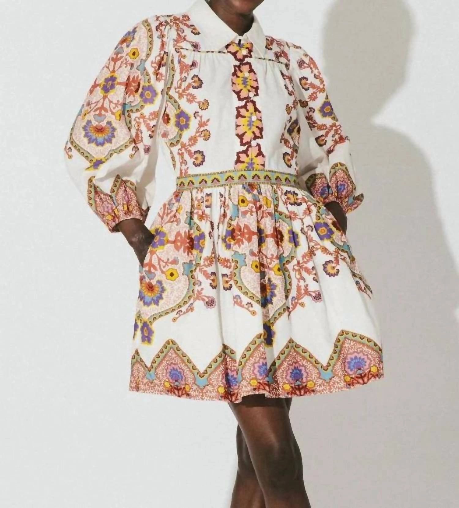 Leigh Mini Dress In Lagos Print