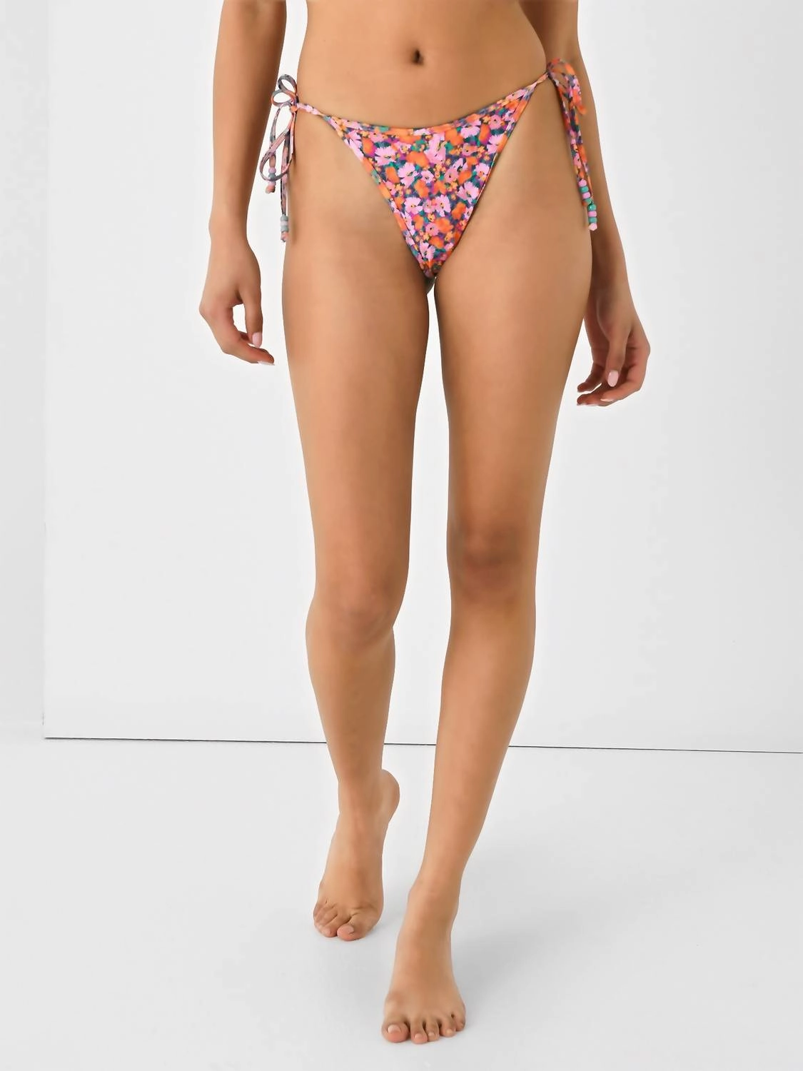 Levy Bikini Bottom In Positively Poppies Swim Womens - bandeau bikinis clearance