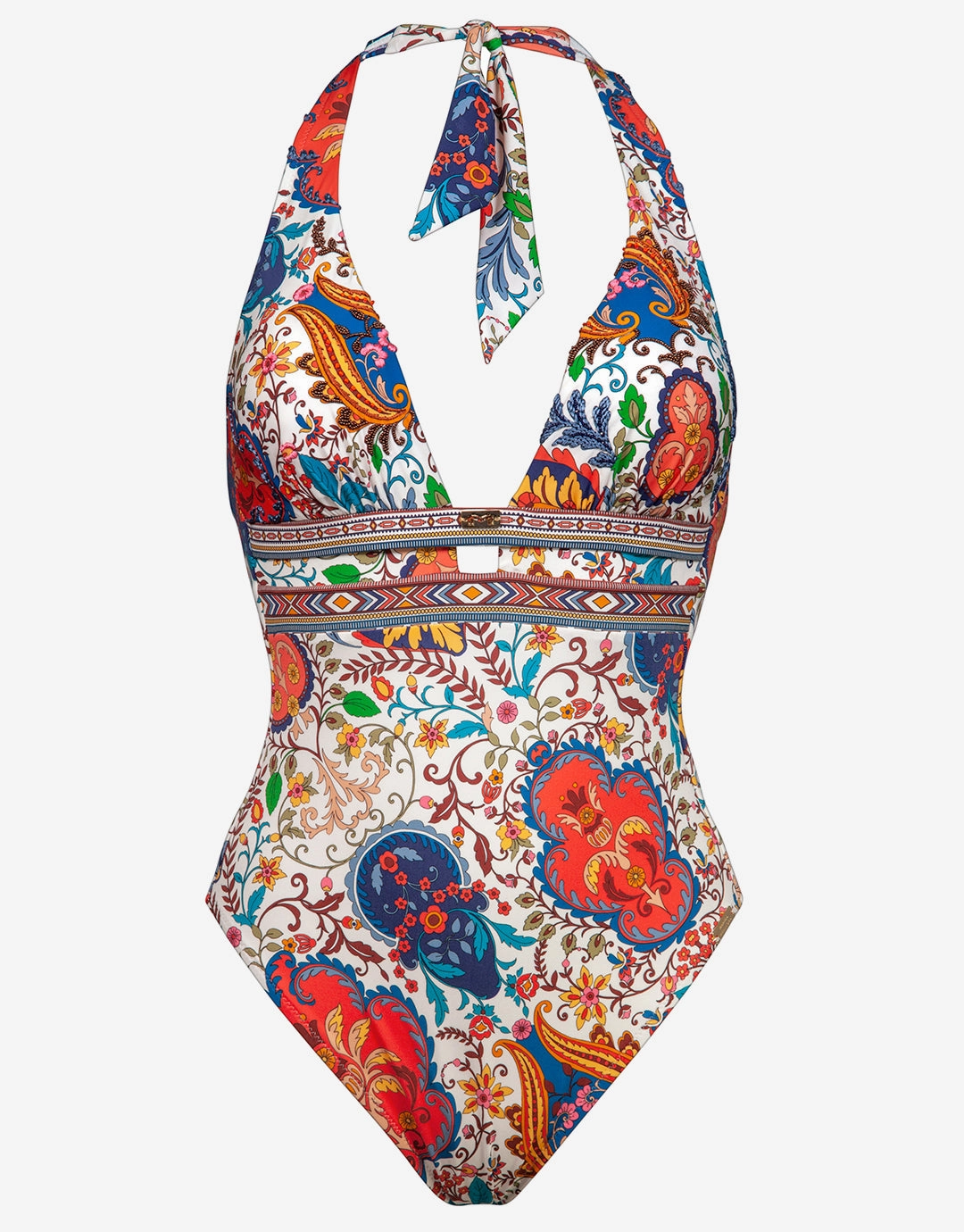 Libertine Halterneck Swimsuit - Vibrant White Maryan Mehlhorn - Maryan Mehlhorn dresses