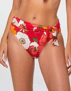 Lilia Maxi Bikini Pant - Red Swim Womens - crochet bikinis sale