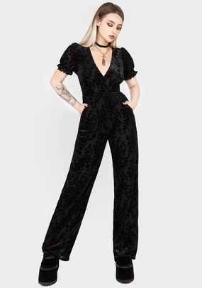Lilias Devor Velour Mesh Jumpsuit Bottoms Womens - women's jeans sale