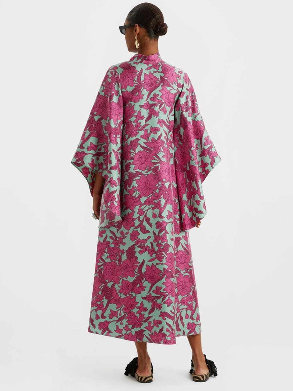 Lilium Purple Waterfall Midi Dress
