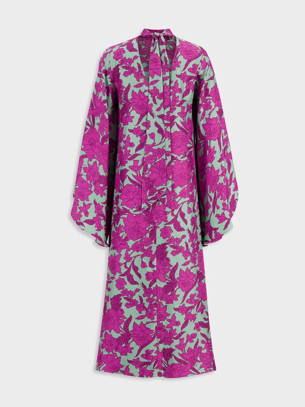 Lilium Purple Waterfall Midi Dress