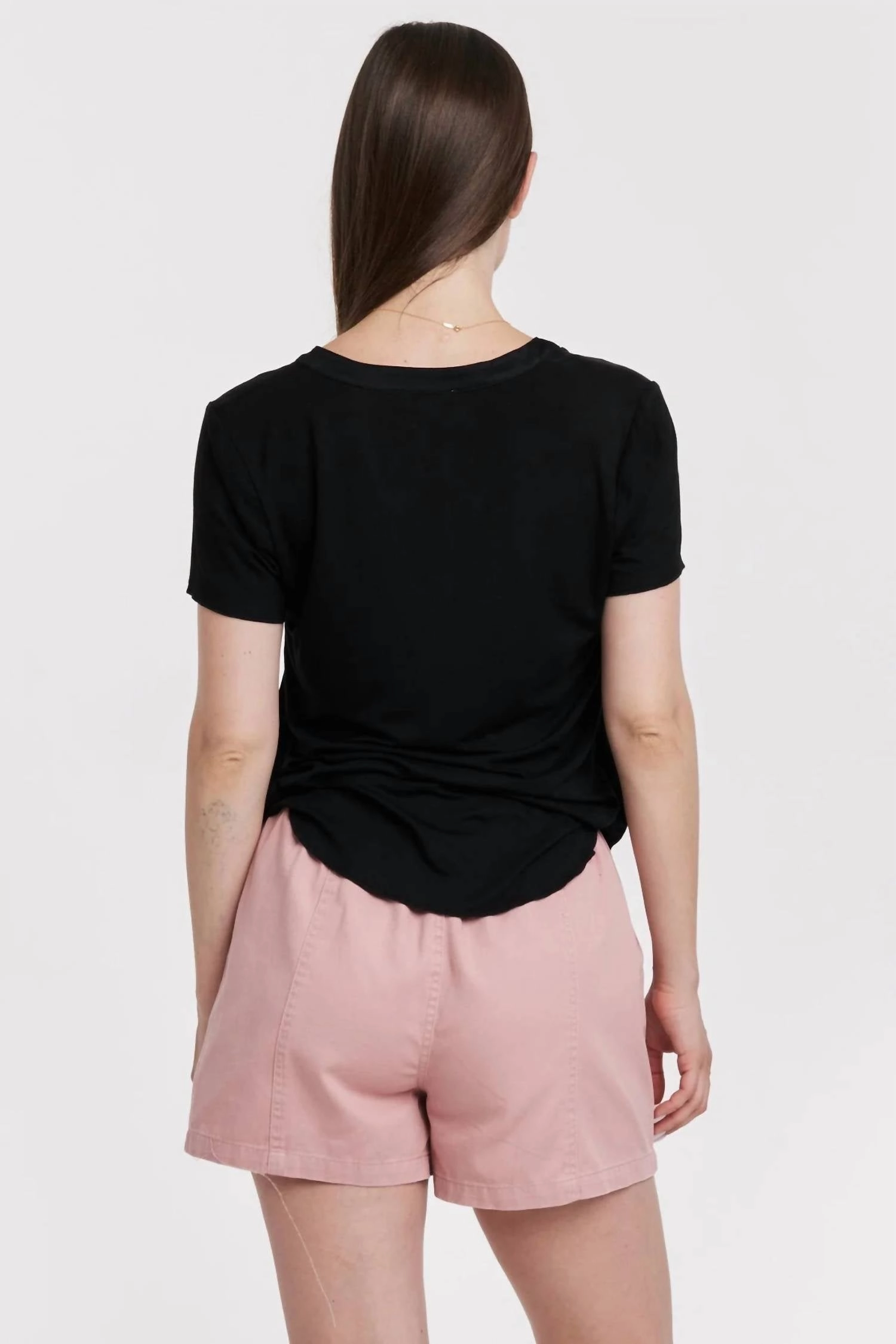 Lilo Mix Media Top In Black