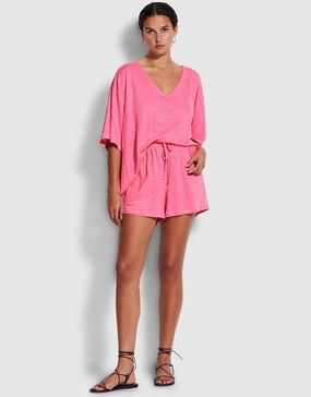Linen Jersey Beach Short - Pink Seafolly - Seafolly bikinis sale