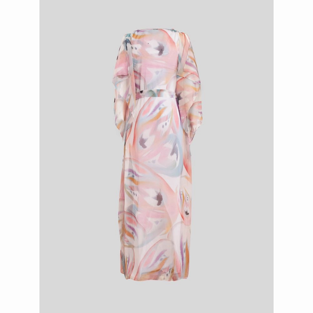 Long Dress With Butterfly Wing Pattern