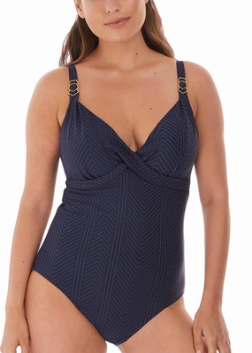 Long Island One Piece In Ink Swim Womens - scoop neck swimsuits