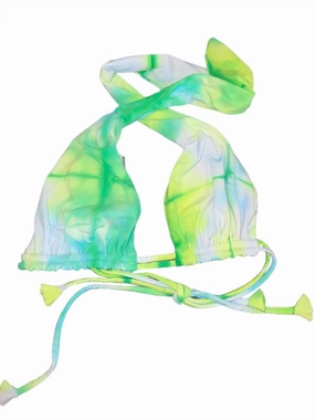 Loretta Top In Green Madness Swim Womens - scoop neck swimsuits