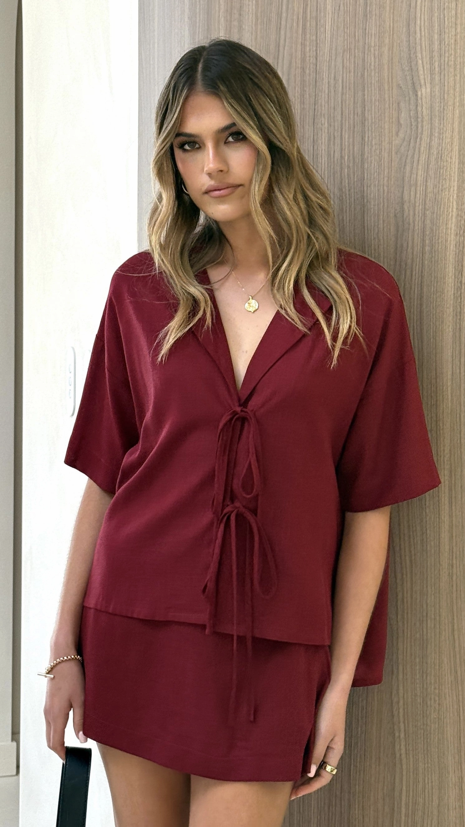 Louise Top - Burgundy