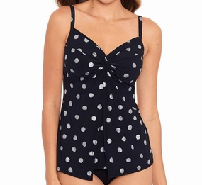 Love Knot Underwire Tankini Top In Black Swim Womens - high-neck bikinis cheap