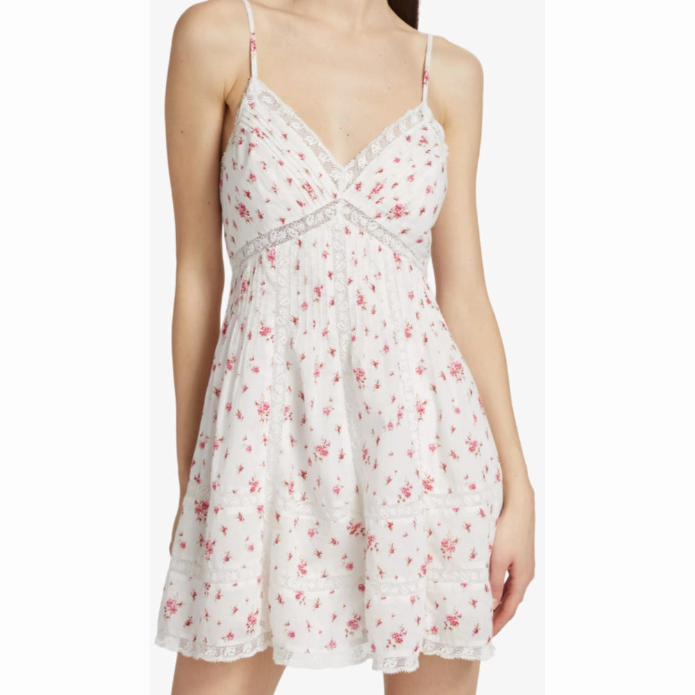 Loveshackfancy Women's Docila White Floral Mini Dress