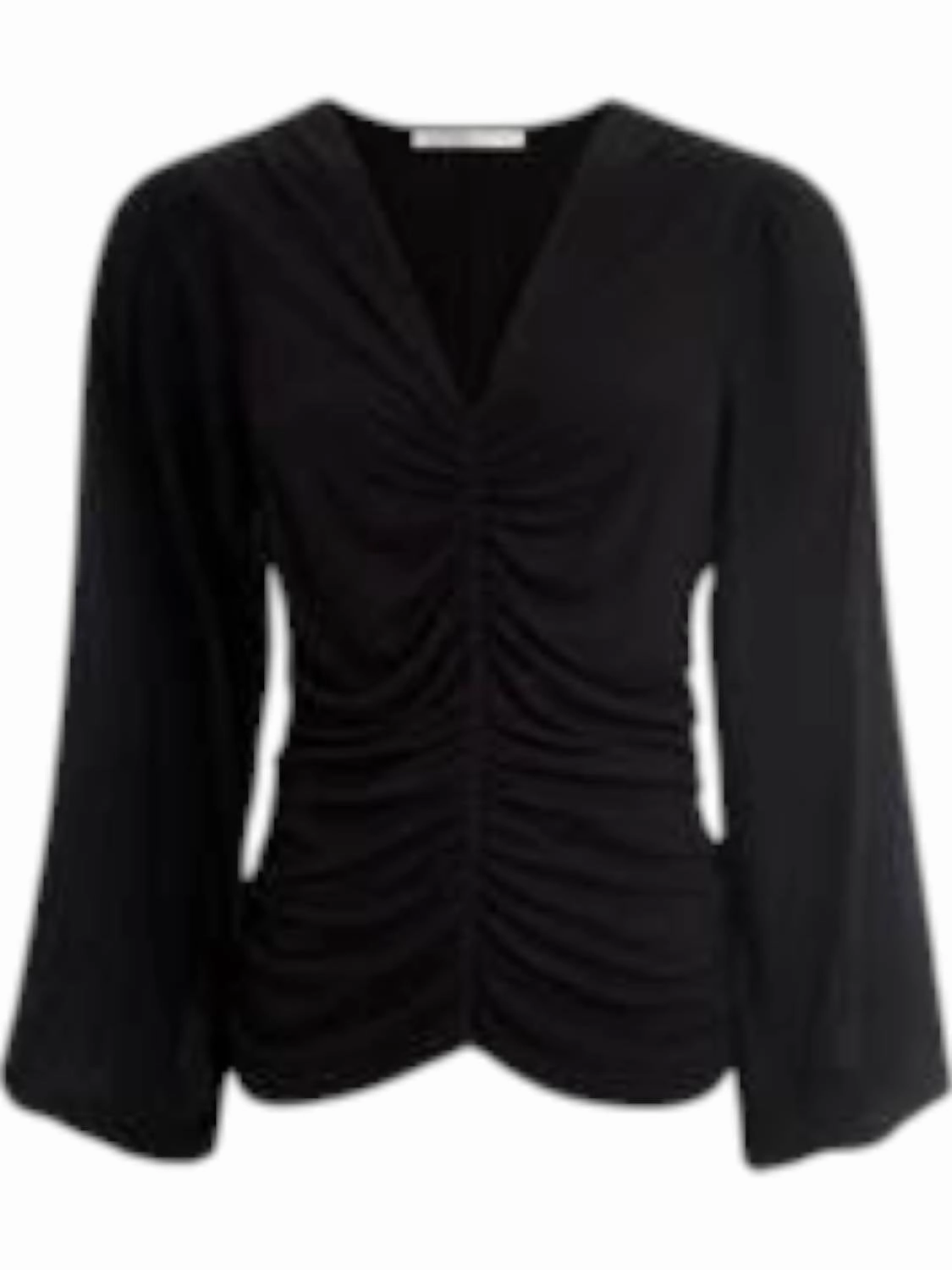 Luce V-Neck Top In Black