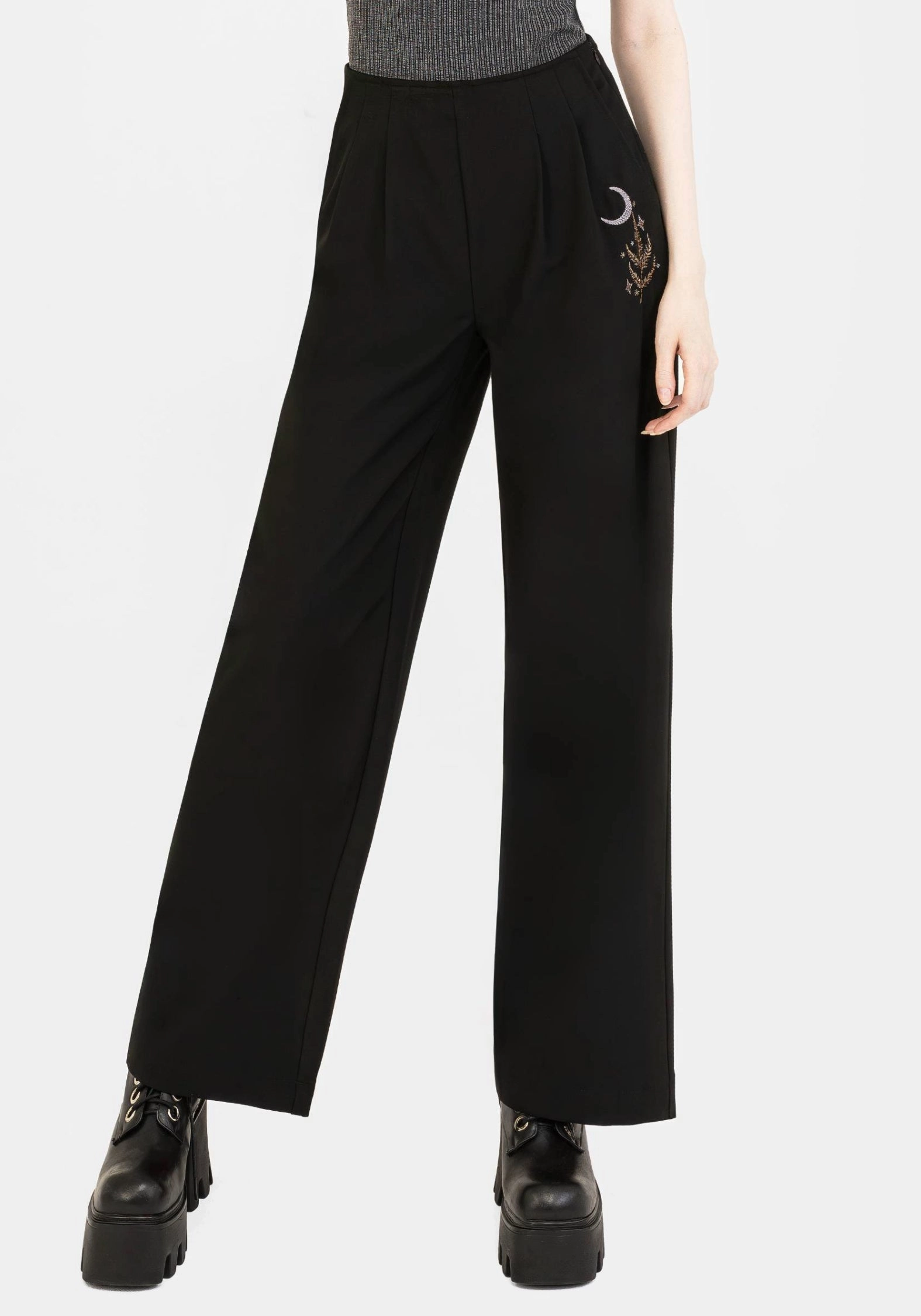 Lucia Firefly Embroidered Pleated Trousers Bottoms Womens - women's jeans sale