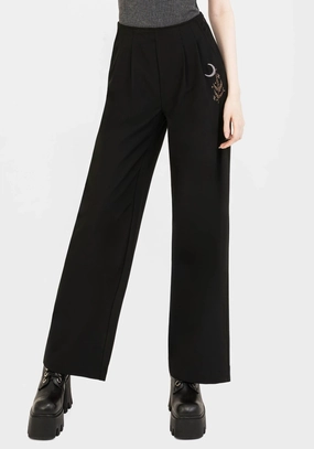 Lucia Firefly Embroidered Pleated Trousers Bottoms Womens - women's jeans sale