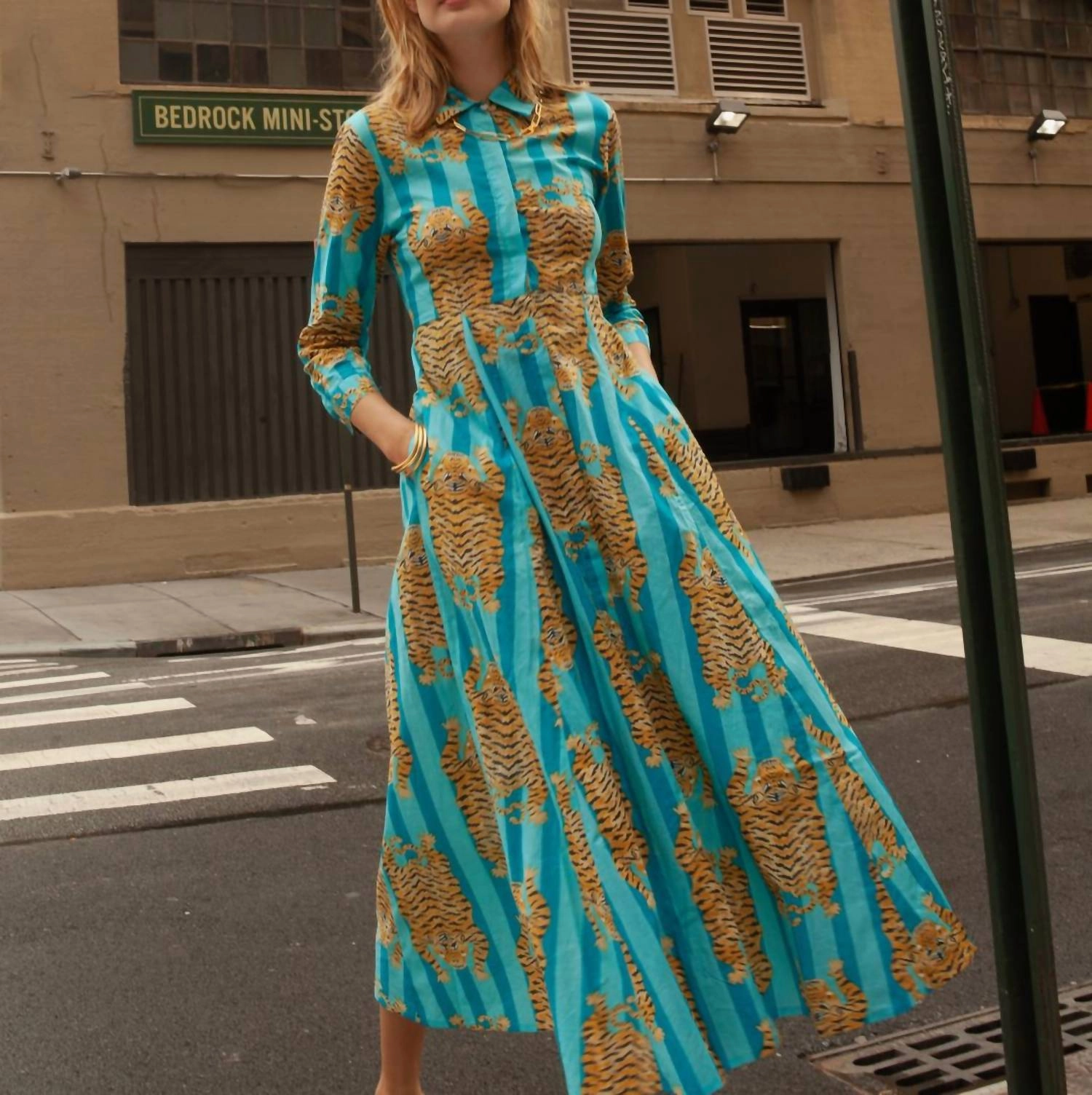 Luciana Maxi Dress In Cyan
