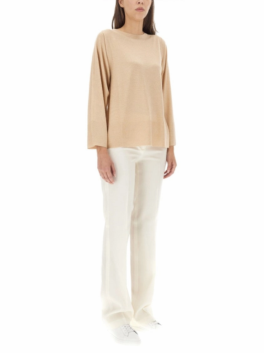 Lurex Jersey Top With Relaxed Silhouette