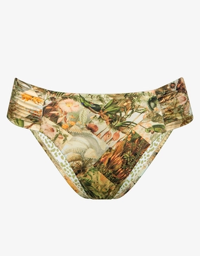 Lush Utopia Ruched Side Bikini Pant - Botanical Camo Watercult - Watercult swimsuits sale