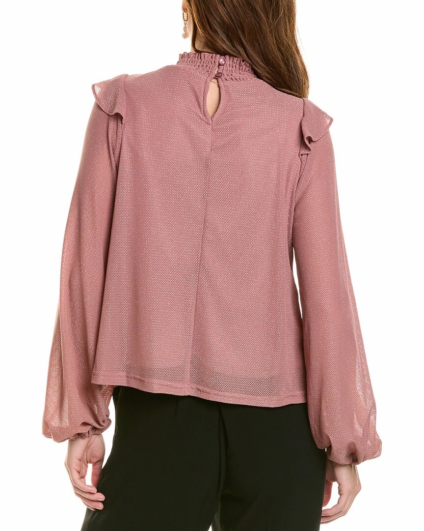 LUXE ALWAYS Smocked Mock Blouse