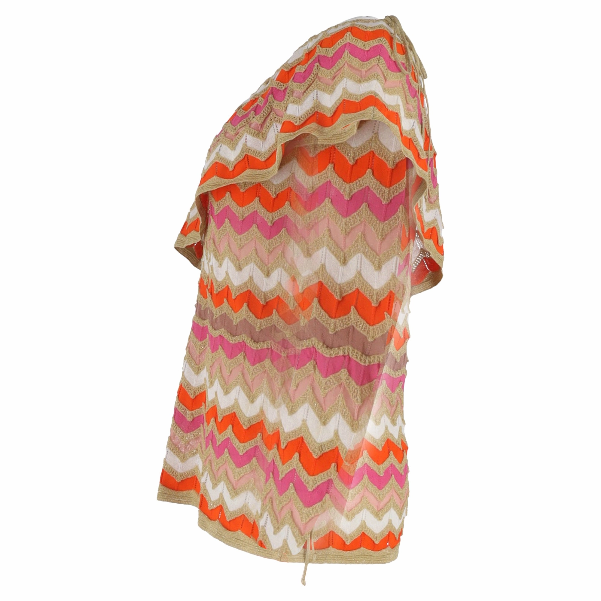 M Missoni One Shoulder Top in Multicolor Cotton
