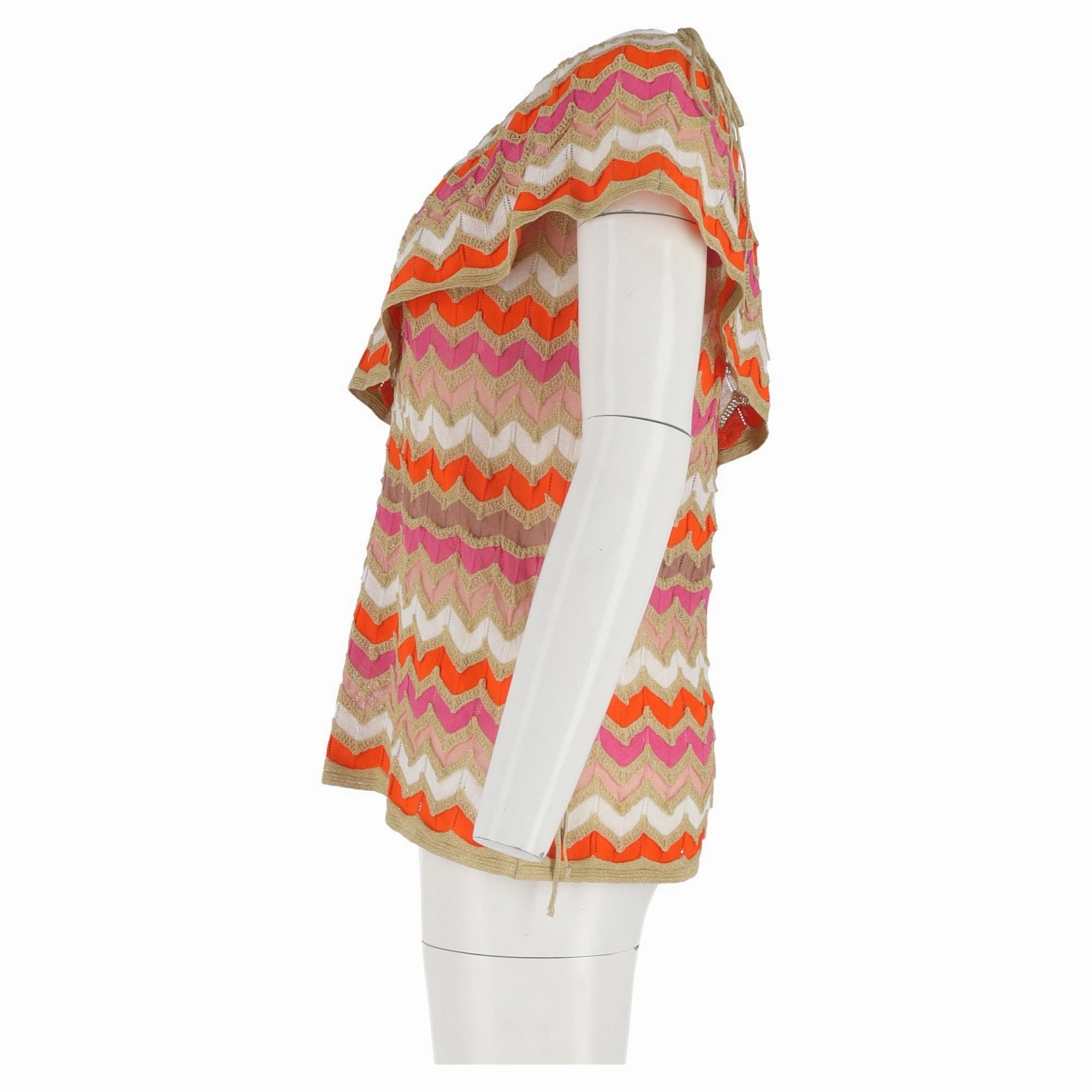 M Missoni One Shoulder Top in Multicolor Cotton