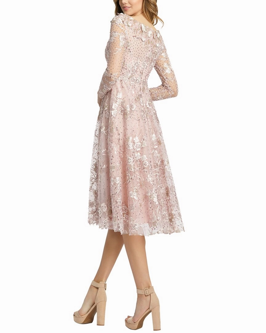 Mac Duggal Embellished Illusion A-Line Dress