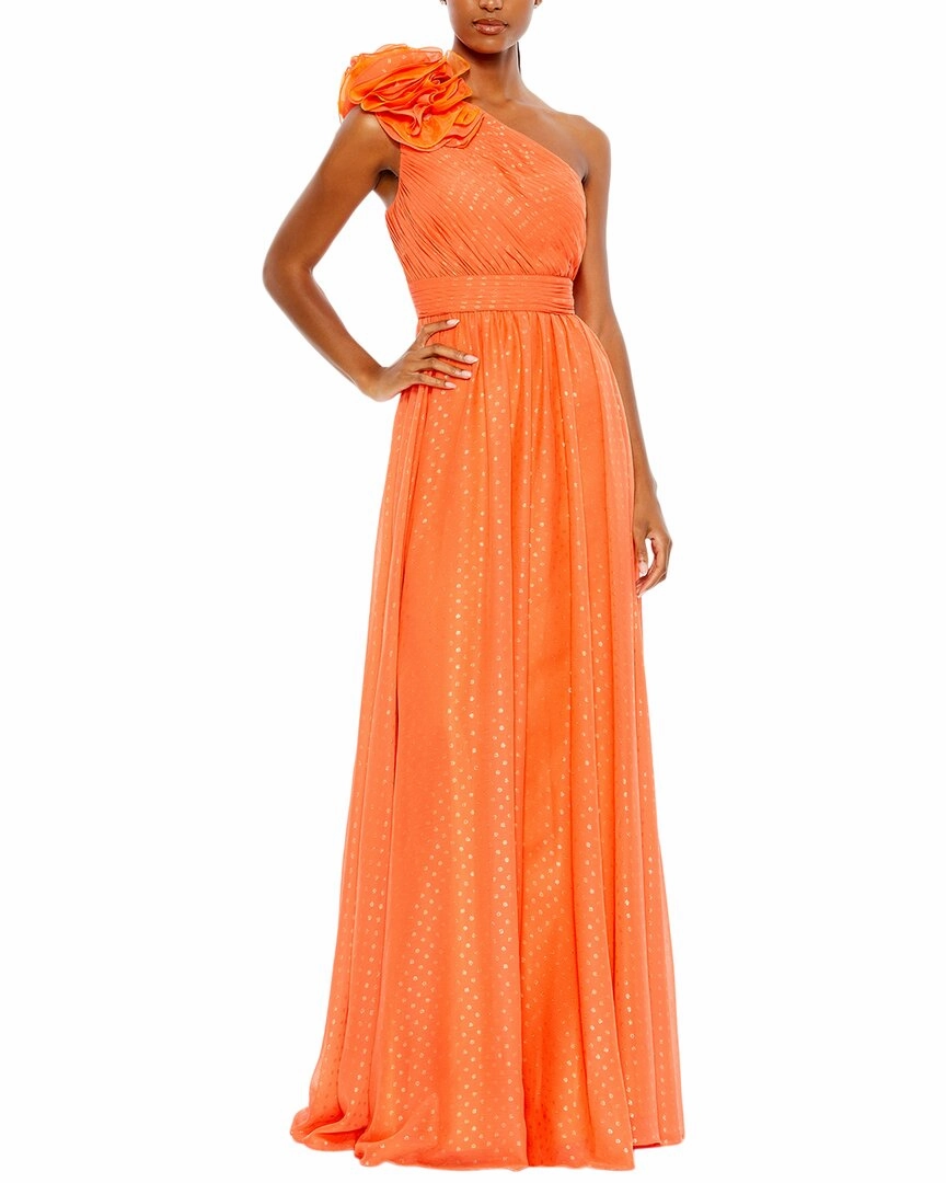 Mac Duggal Polka Dot Ruffled Gown