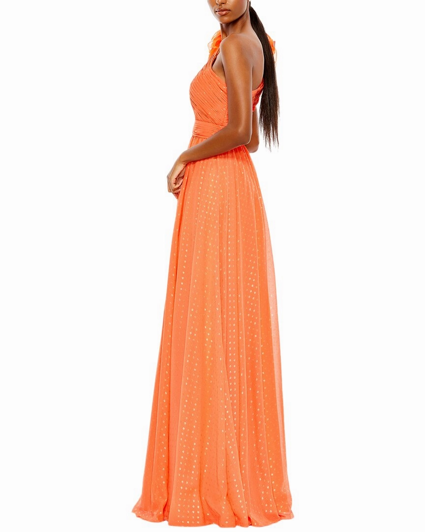 Mac Duggal Polka Dot Ruffled Gown