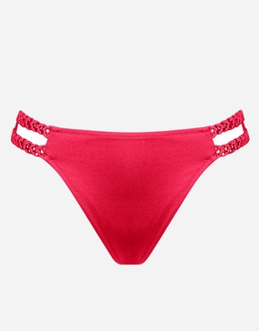 Macrame Love Double Strap Bikini Pant - Luscious Red Swim Womens - one-pieces cheap
