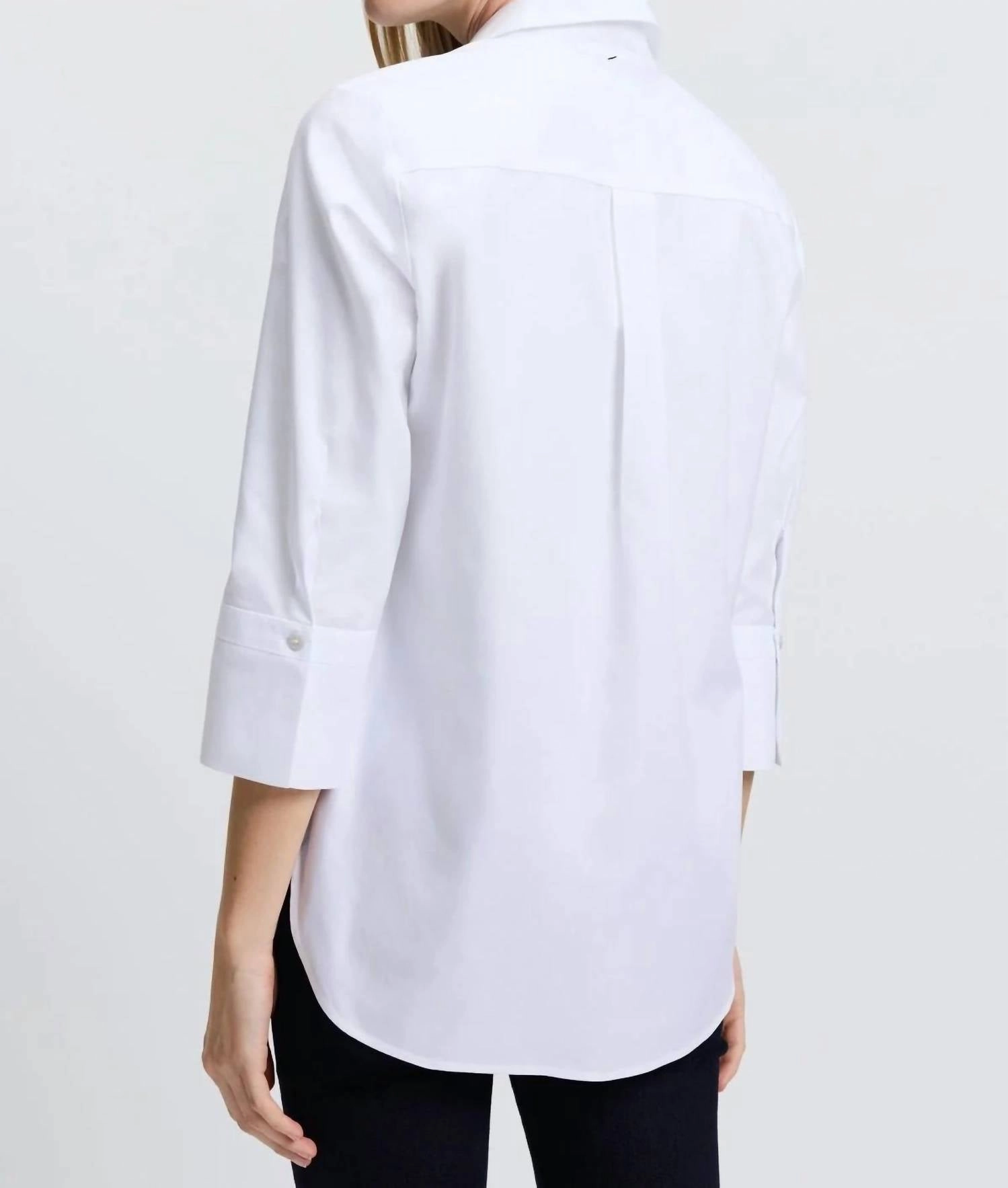Madison Essential Pinpoint No Iron Shirt In White