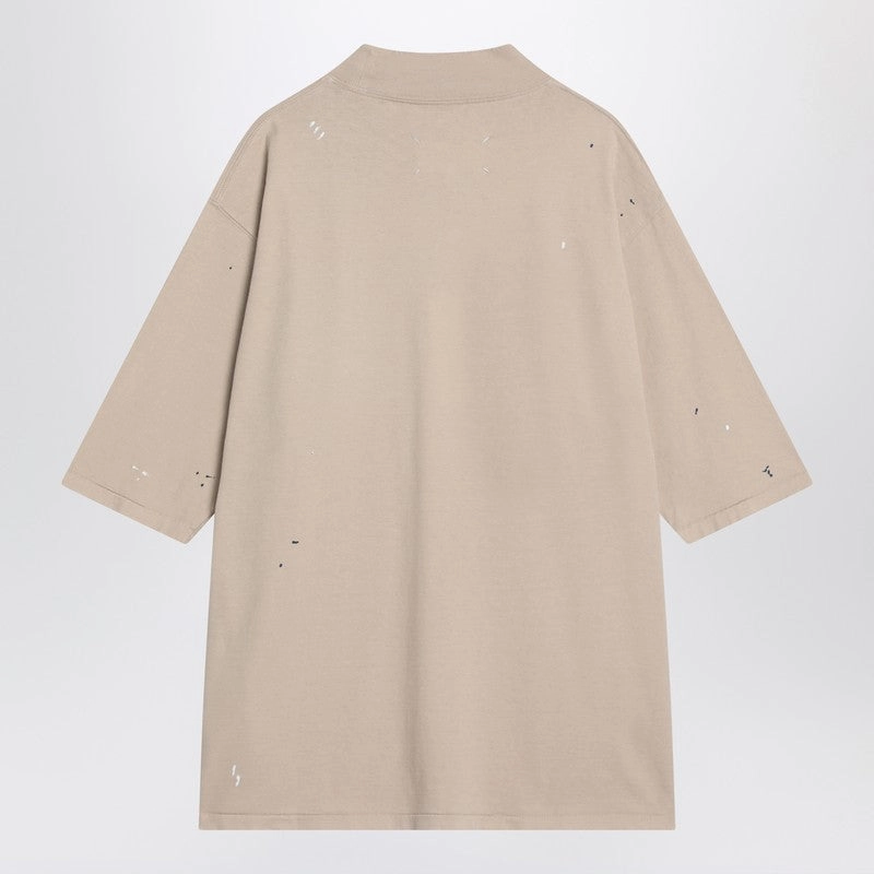 Maison Margiela Women's Blush T-Shirt With Graffiti Logo