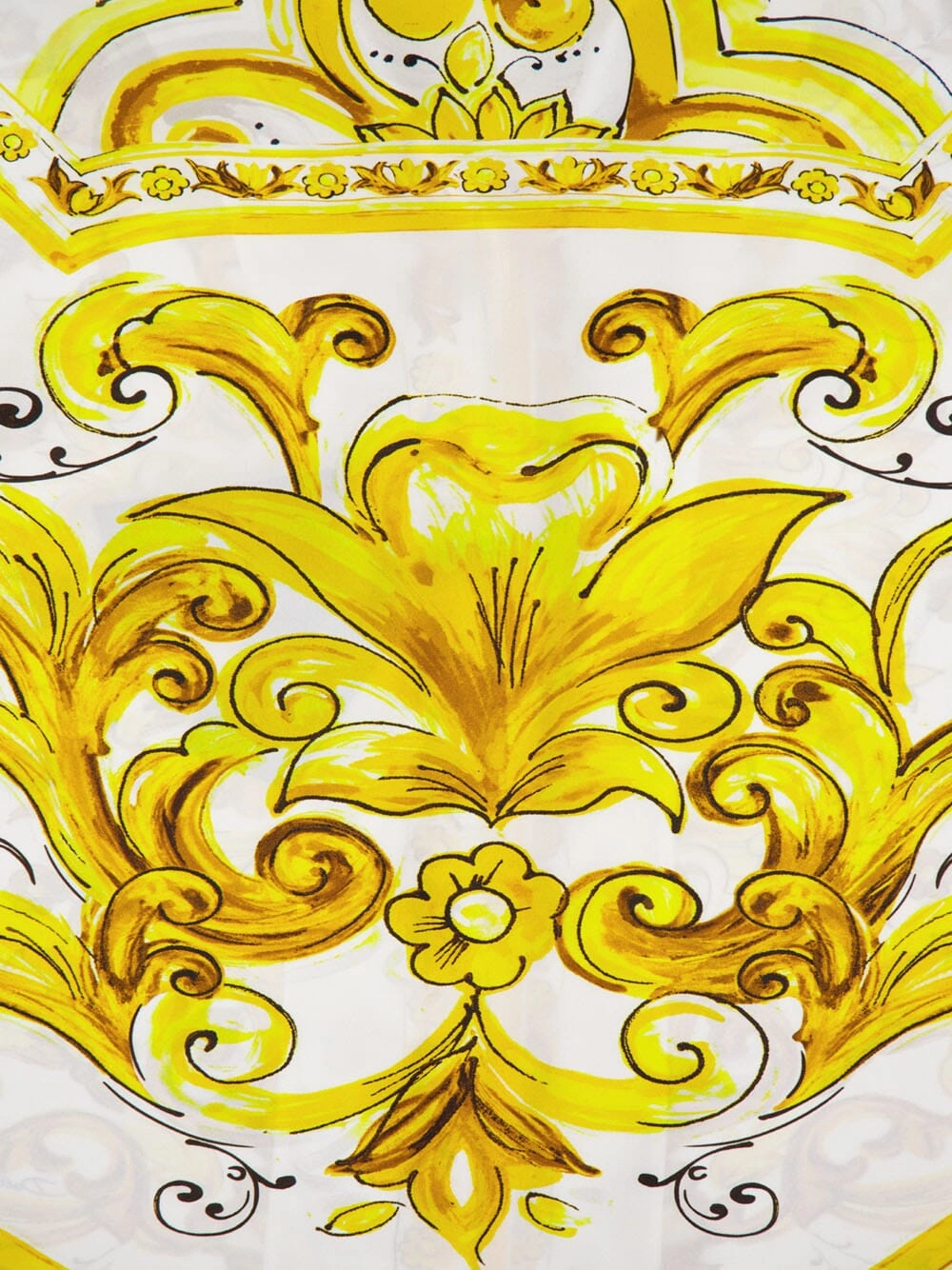 Majolica Print Short-Sleeved Silk Twill Shirt