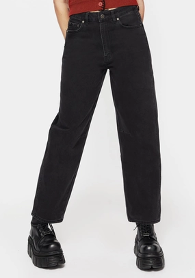 Malevolence Denim Barrel Leg Jeans Bottoms Womens - women's jeans sale