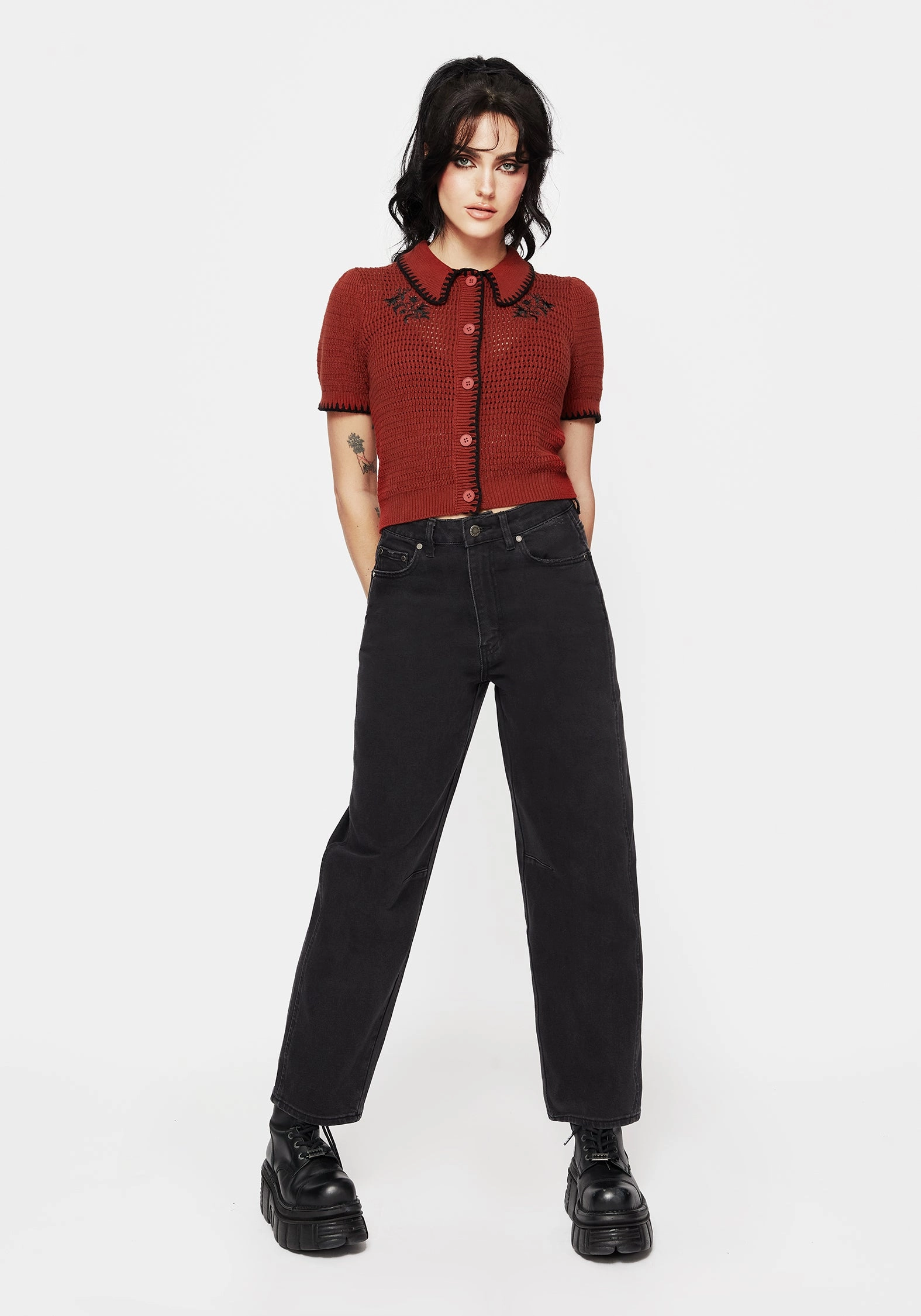Malevolence Denim Barrel Leg Jeans