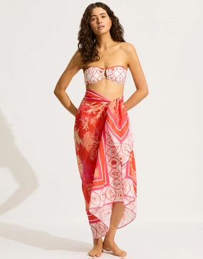 Marbella Sarong - Flame Seafolly - Seafolly bikinis sale