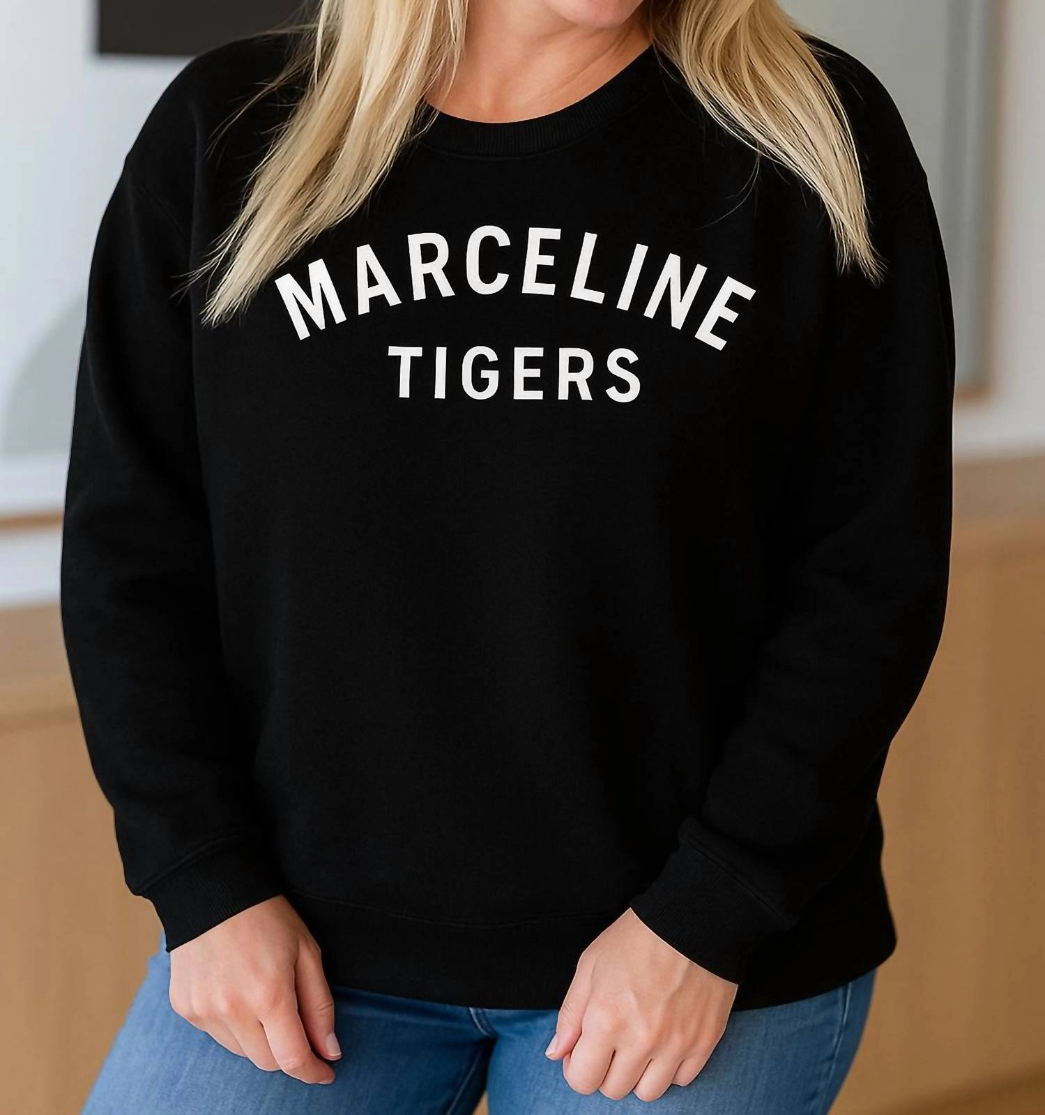 Marceline Tigers Corded Sweashirt In Black