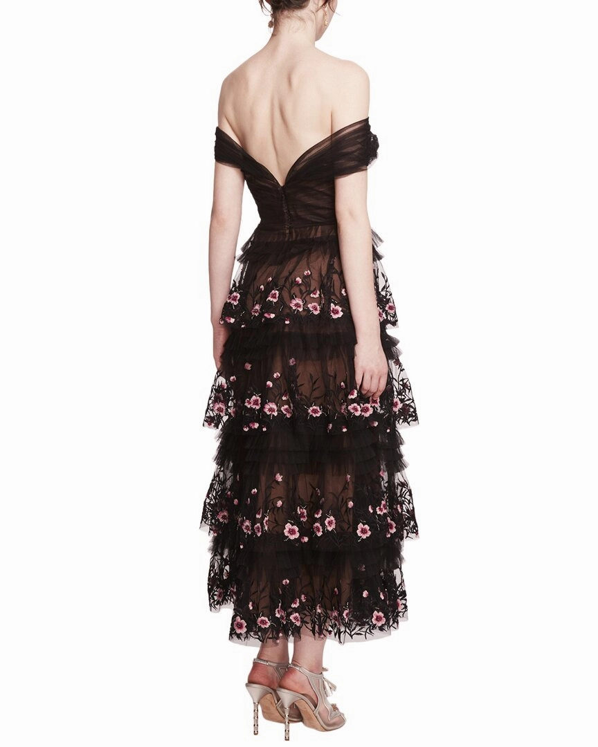 Marchesa Notte Midi Dress