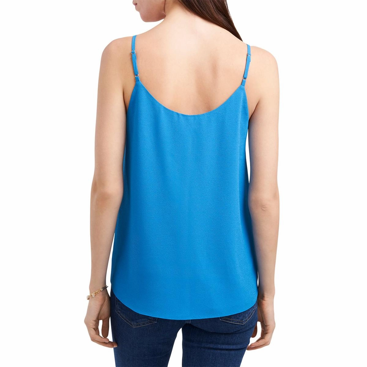Mari Womens Chiffon Trim V Neck Camisole Top