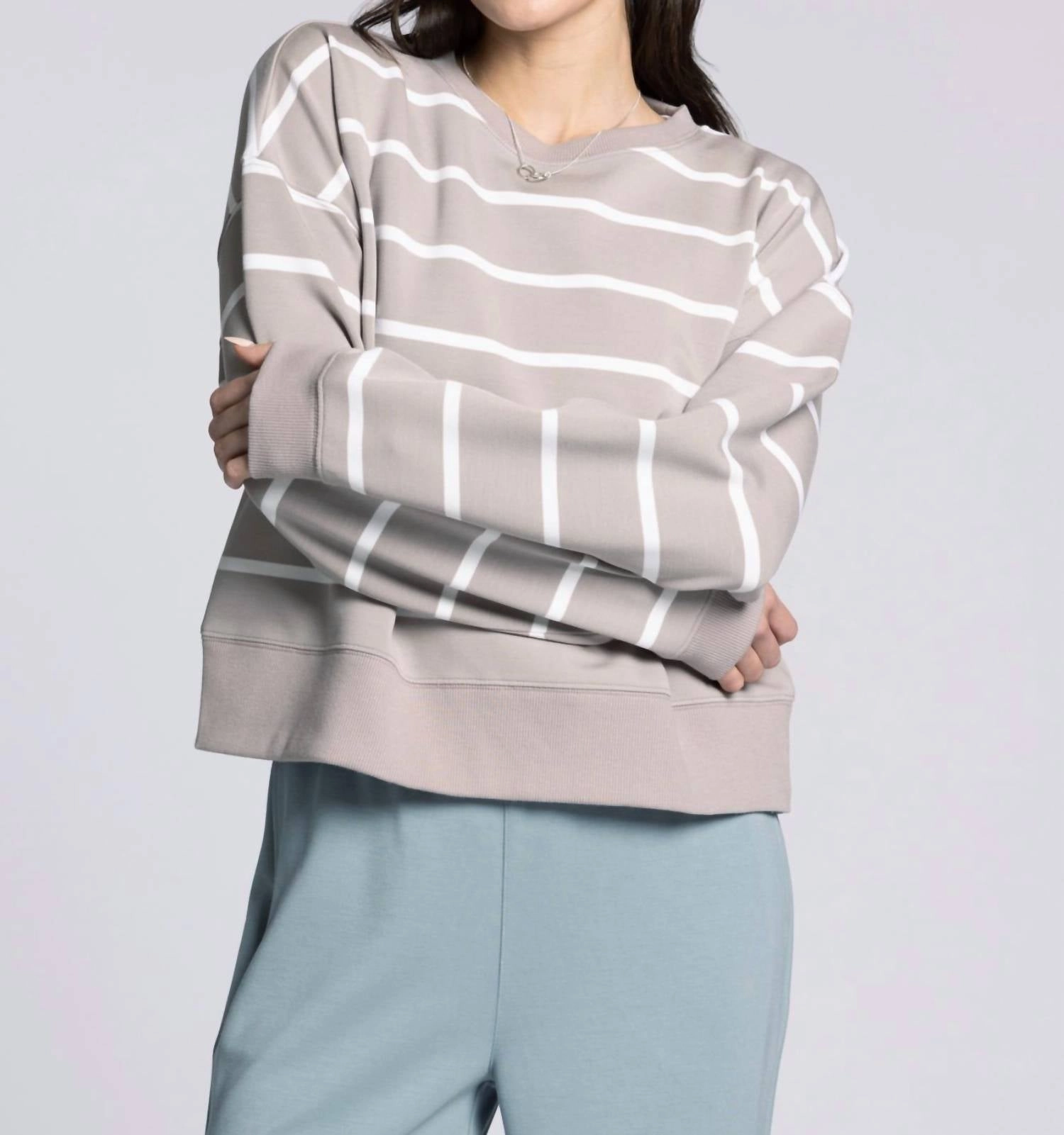 Martina Top In Mushroom Stripe