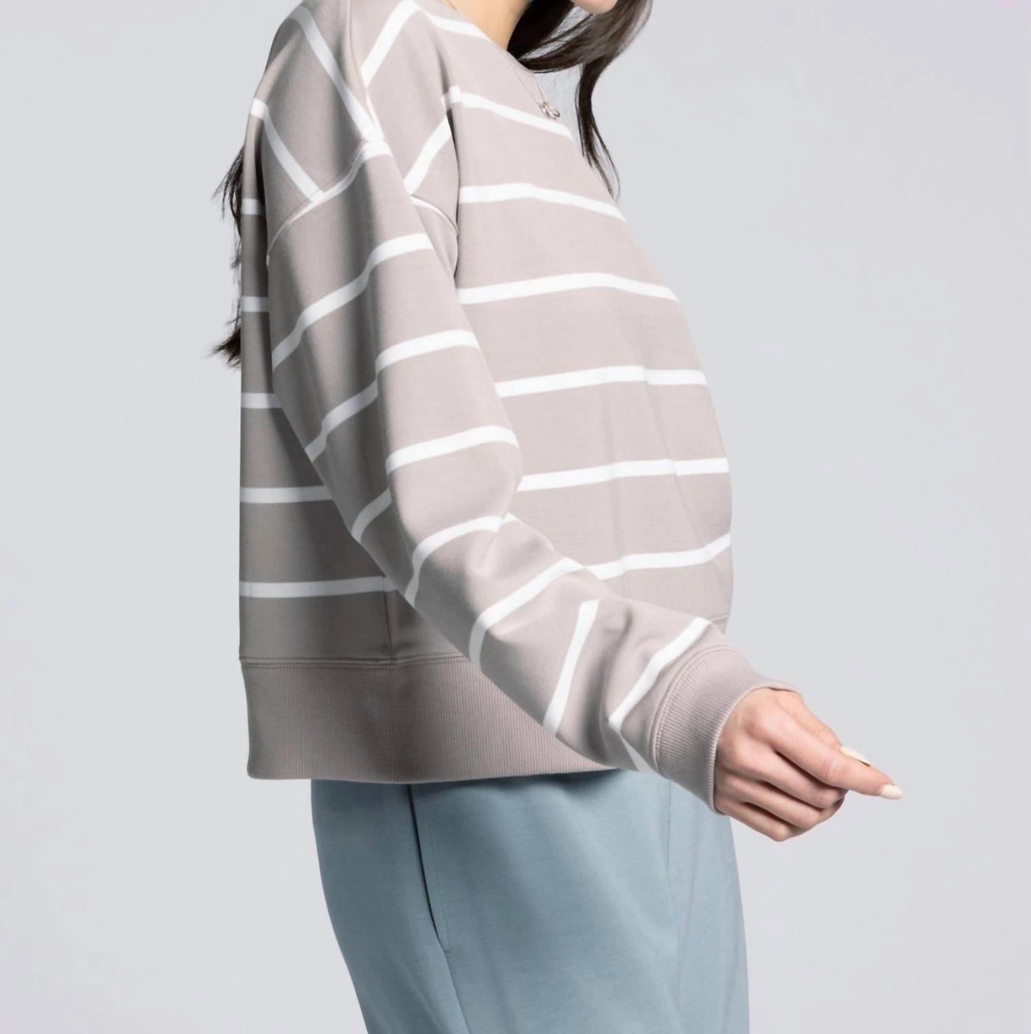 Martina Top In Mushroom Stripe